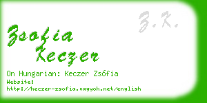zsofia keczer business card